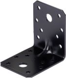 Alberts 824860 Zware hoekverbinding met kraal - verzinkt - zwart - kunststof gecoat - 70 x 70 x 55 mm | Set van 50