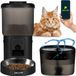 Peluvio Feast Voerdispenser met Camera & Drinkfontein – 4,5L Automatische voerbak kat met App – 3MP Night Vision – 2,5L Waterfontein met Filters – WiFi – 5 Maaltijden per Dag – RVS Bak – Noodvoeding op Batterij