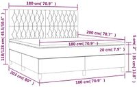 vidaXL Boxspringbed met matras en LED-verlichting, taupekleurig, 180x200 cm, gestoffeerd