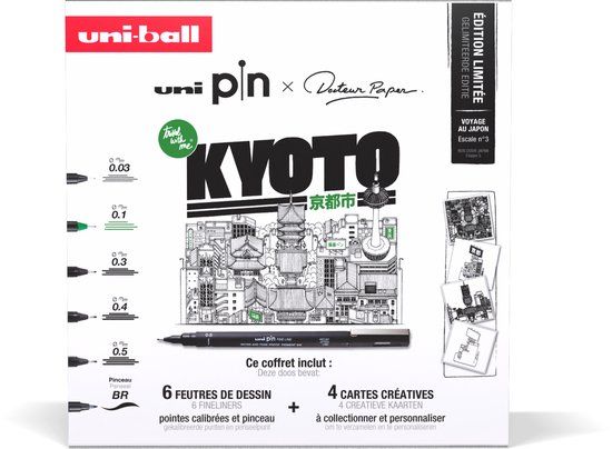 uni-ball Uni Pin Fineliner Koffer Kyoto