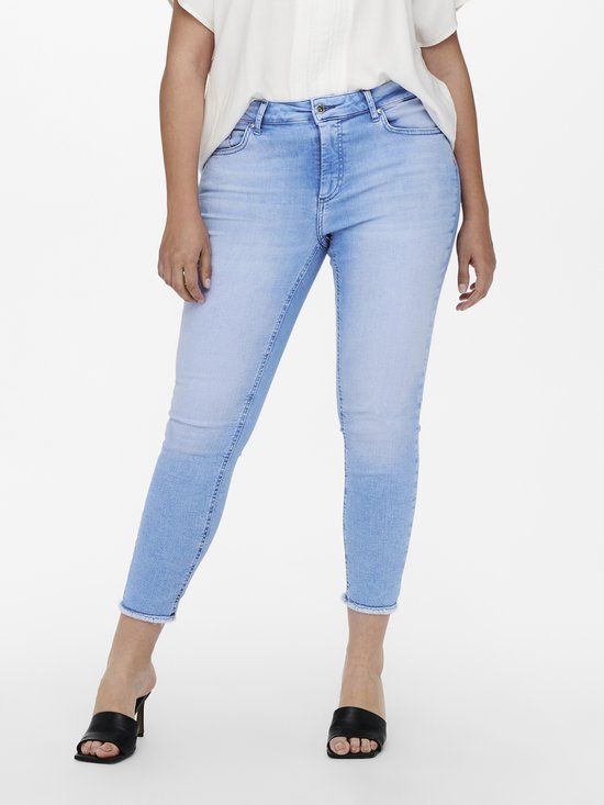 ONLY CARWILLY Cropped Skinny Jeans - Light Blue Denim - Women's XL (50)