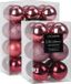 Christmas Decoration Koopman International Kerstballen - 28 stuks - 5 en 6 cm - Roze - Kunststof
