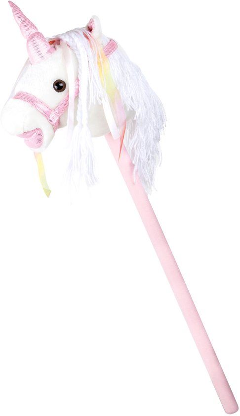 Small foot company Small Foot Stokpaard eenhoorn 90 cm wit/roze