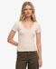 Superdry Athletic Essentials Rose Rayé Haut Manches Courtes Taille : 42