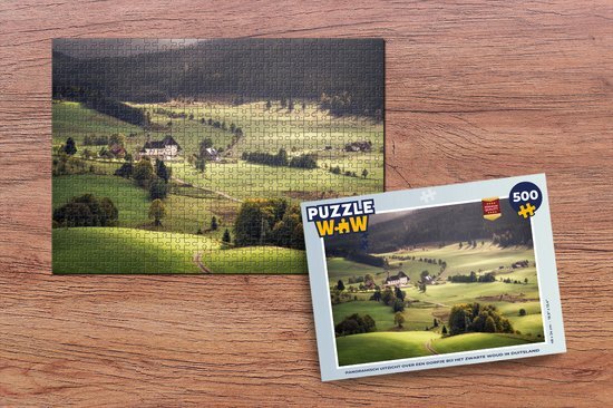 MuchoWow Puzzel Panoramisch uitzicht over een dorpje bij het Zwarte Woud in Duitsland - Legpuzzel - Puzzel 500 stukjes