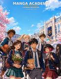 Manga Academy: A Back-to-School Coloring Adventure with Original Characters, Creative Clubs, Friendship and Festival Fun