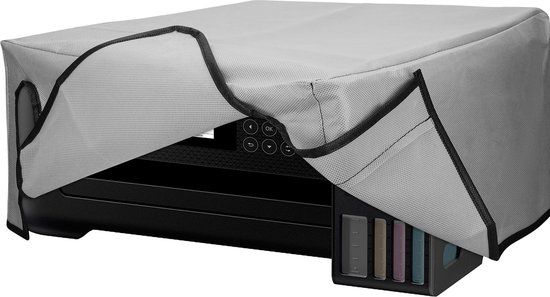 kwmobile hoes geschikt voor Epson EcoTank ET-2850 / EcoTank ET-2856 / Home XP-5200 - Beschermhoes voor printer - Stofhoes in lichtgrijs