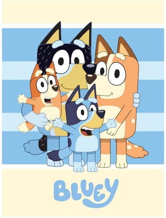 4KidsOnly Bluey Fleece Deken Meerkleurig 100x140 cm