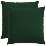 vidaXL Kussensloop - Donkergroen - 60 x 60 cm - Stof - 6 stuks