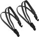 Bol Sangles de vélo - Sangle de vélo élastique - 2 cordons élastiques robustes avec double crochet - Cordon élastique plat pour vélo - Cordon à bagages - Cordons élastiques pour vélos - Motos - Noir