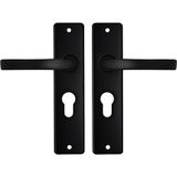 AXA binnendeurbeslag (basic) Edge kruk blok PC55 Zwart (Set)