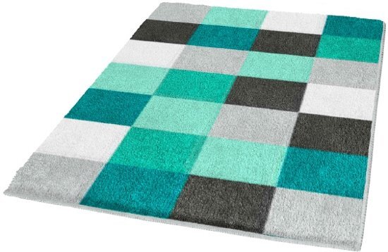 KLEINE WOLKE Badmat Caro Blauw 70x120cm