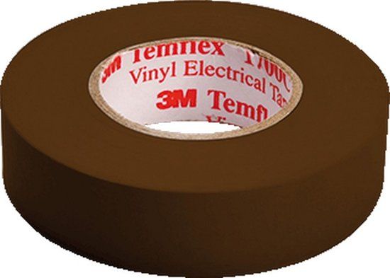 3M Temflex 1500 PVC tape bruin 20mx19mm