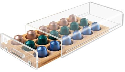 Macom 836 Koffiecapsulehouder - Hout - Transparant