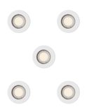 Philips Peridot spot encastrable - douille GU10 - Blanc - Rond - Tête fixe - lot de 5