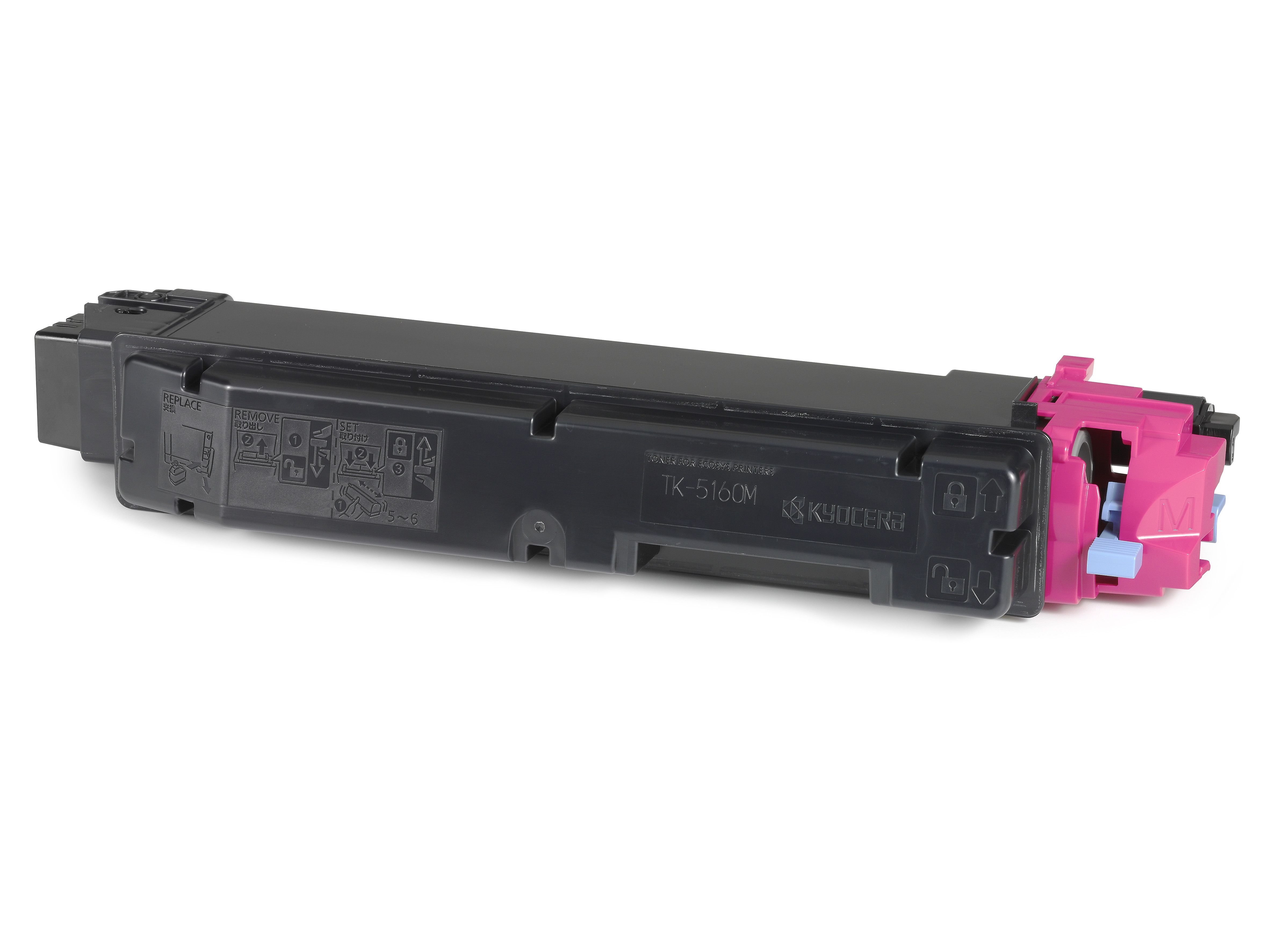 Kyocera TK-5160M Magenta Toner Cartridge - Original - 12,000 Pages - ECOSYS P7040cdn