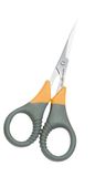 Wedo 9854 silhouetschaar (roestvrij staal Titan Plus, 4 inch (11,5 cm) grijs/geel