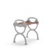 Byarums bruk Tabouret Byarum Acajou, support en aluminium brut