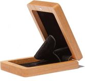 Merkloos / Sans marque Famanu Houten verlovingsring box met geraffineerd ringhouder mechanisme voor huwelijksaanzoek - kersenhout ringendoosje bruiloft