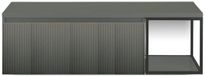 BES LED Frozen 3D Badmeubelset 140 cm - Greeplijst in Kleur - Zwart Frame - Wastafelbovenblad Petrol Mat