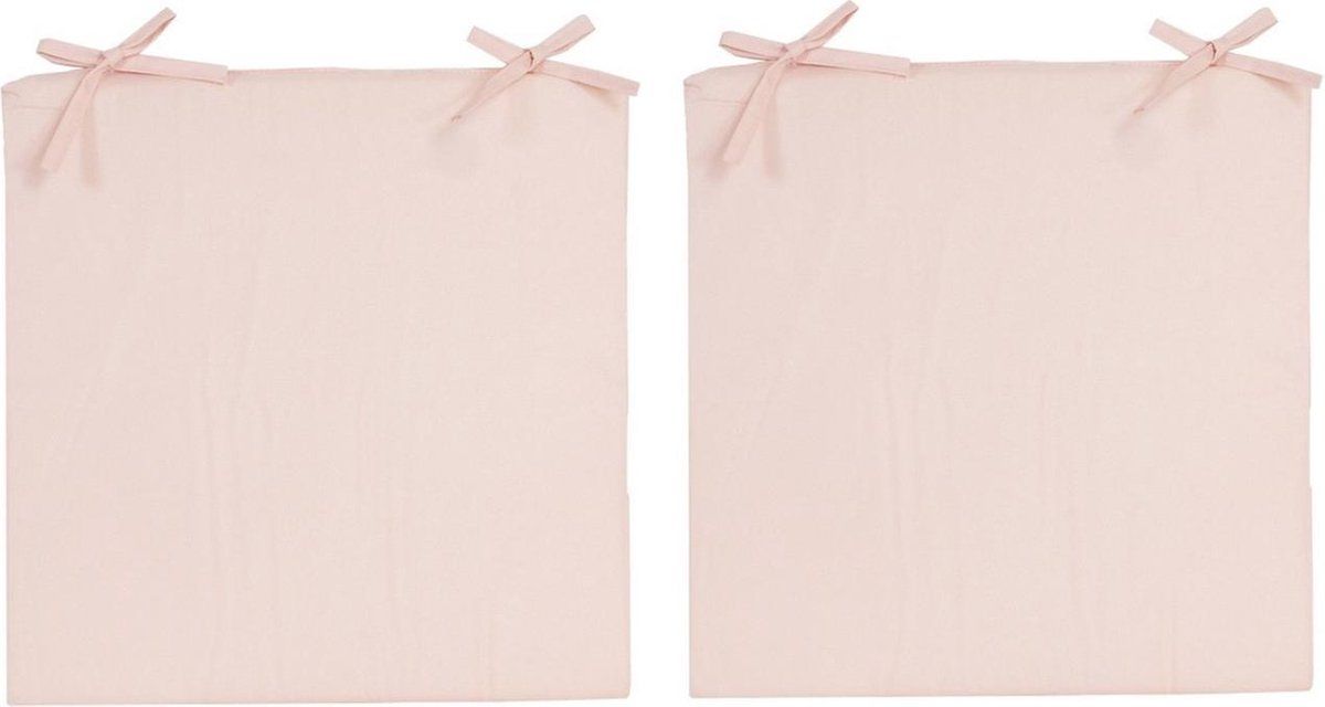 Anna's Collection 4x Stoelkussens Lichtroze 40 x 40 cm