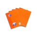 Oxford Collegeblok A4 blanco, 80 vellen, geperforeerd, oranje, 5 stuks