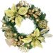 Unyqoos® Couronne de Noël d'ambiance avec éclairage LED et éléments décoratifs de 30 cm