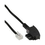 Inline 18901 Zwart Telefoonkabels 1m
