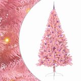vidaXL - Kunststof - Voorverlichte - Kerstboom - met - 300 - LED - Roze - 240 - cm - PVC