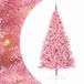 vidaXL - Kunststof - Voorverlichte - Kerstboom - met - 300 - LED - Roze - 240 - cm - PVC