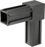 Alberts 859916 XD-buisverbinding | 90° | kunststof, zwart | 30 x 30 x 2,0 mm | set van 10