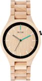 14904 MAM698 Unisex Horloge - Ø 40mm - Bruin Hout - Saffierglas - Quartz - Analoog - 5 ATM