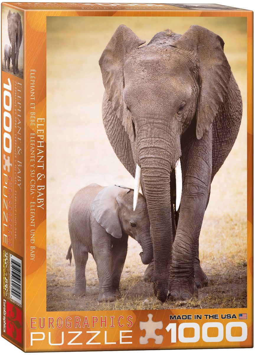 Eurographics Elephant & Baby - 1000 stukjes Puzzel