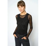 Mos Mosh top met tekst - zwart