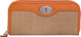 Fossil Damesportemonnee Key-per Zip Clutch Canvas Oranje
