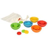 Hape Jeu de tri et de couleurs, bois de caoutchouc, 18m+