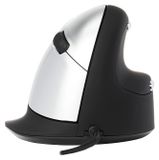 Merkloos Verticale muis ergonomisch - Groot (handlengte vanaf 185 mm) - Bedraad - Stille klik - Zwart