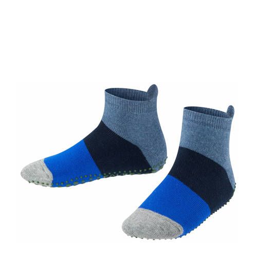 FALKE Colour Block Socks with Anti-Slip Nubs Blue/Dark Blue