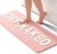 QJHOMO Tapis de bain rose et blanc Tapis de bain amusant Tapis de bain antidérapant lavable Tapis de bain drôle Tapis de douche doux en microfibre Tapis de salle de bain absorbant 45 x 120 cm