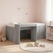 Maison Exclusive Lit superposé exclusif avec bureau pour enfants, en bois imitation chêne Sonoma, couleur gris