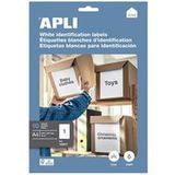 APLI Home - Permanente kleeflaag - wit - A4 (210 x 297 mm) 10 etiket(ten) map met eurogat - etiketten