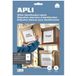 APLI Home - Permanente kleeflaag - wit - A4 (210 x 297 mm) 10 etiket(ten) map met eurogat - etiketten