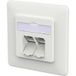 METZ CONNECT E-DAT C6A LSA++ doos, 2 poorten, encastrable, blanc signalisation
