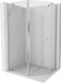 Mexen Mist cabine de douche quart de cercle asymétrique avec porte battante 100 x 90 cm, transparent, chrome