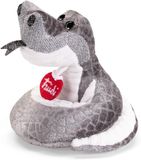 Trudi Trudino Knuffel Slang Pier 39 cm - Handgemaakt in Italië - Pluche knuffel - Grijs/Zilver