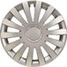 Albrecht 17 inch zilver wieldoppen voor stalen velgen - Sierwieldoppen Wind an hoogwaardig kunststof met gelaagde coating - Duurzame wieldoppen in originele Albrecht verpakking - Made in the EU