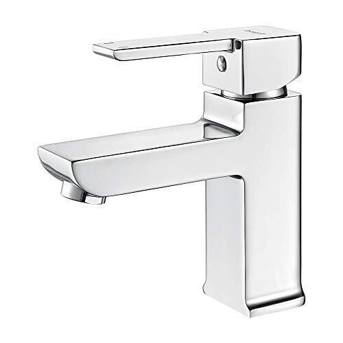 Ibergrif M11001 Gold, Faucet, Square Mixer for washbasin, Chrome, Silver