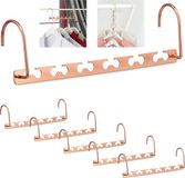 Merkloos Relaxdays Ruimtebesparende Kledinghangers - Set van 6 - Metaal - Koper