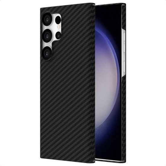 Accezz MagSafe Kevlar® Backcover voor de Samsung Galaxy S23 Ultra - Zwart