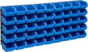 vidaXL 48-delige Opslagbakkenset met wandpanelen blauw en zwart